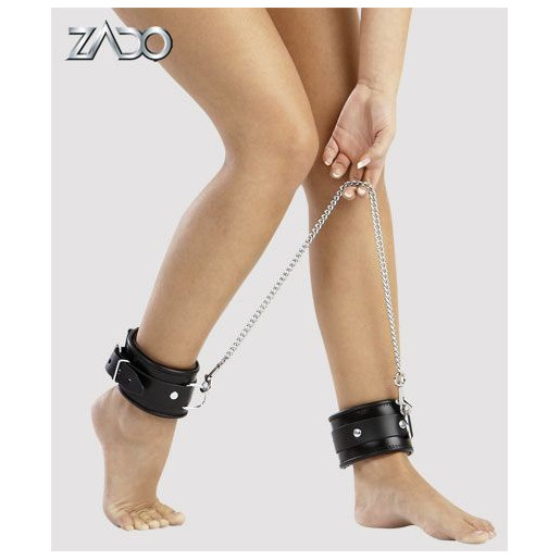 Skórzane kajdanki BDSM na nogi ZADO
