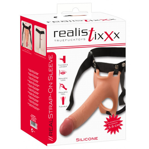 Nakładka na penisa z uprzężą Strap-on Realistixxx