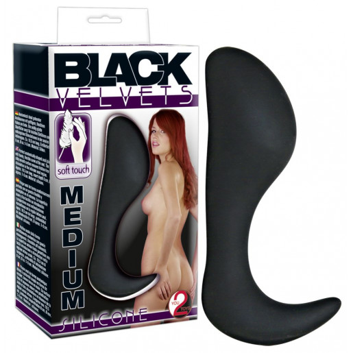 Silicone Butt Plug czarny Black Velvets