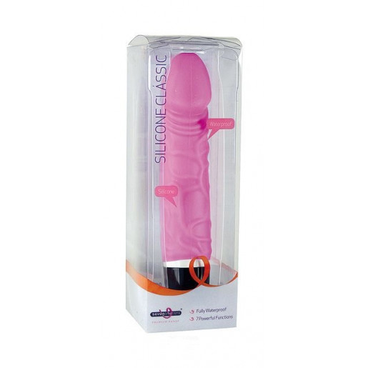 Różowy realistyczny wibrator penis dł.19cm Seven Creations