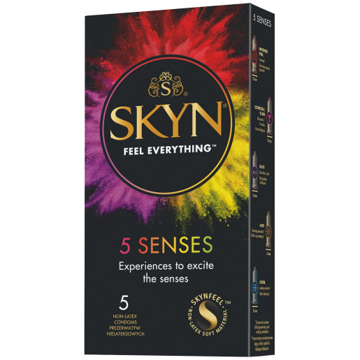 Zestaw nielateksowych prezerwatyw SKYN 5 Senses 5 sztuk