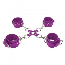 Skórzany krzyżak BDSM w kolorze fioletowym OUCH