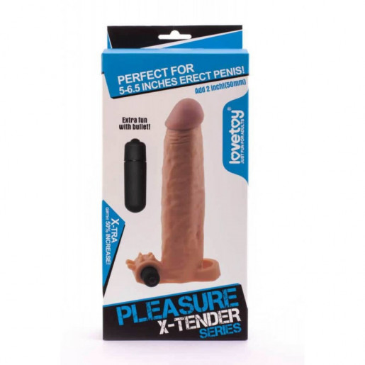 Nakładka na penisa LOVETOY Pleasure X-Tender z wibracjami