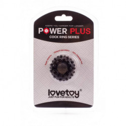 Czarny pierścień erekcyjny Lovetoy Power Plus