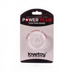 Lovetoy Power Plus przeźroczysty pierścień na penisa