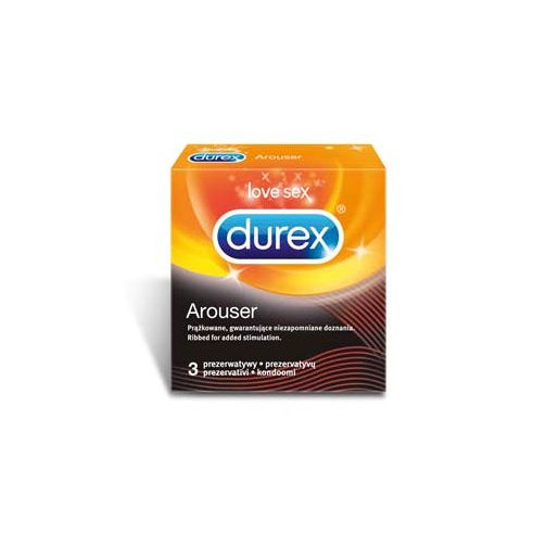 Prążkowane prezerwatywy Durex Arouser 3 sztuki