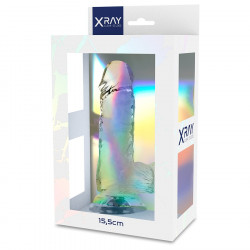 Przeźroczyste dildo z przyssawką XRay 15,5cm