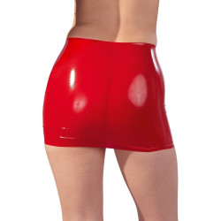 Czerwona lateksowa mini spódniczka LateX