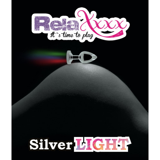 Korek analny RelaXxxx Silver Starter ze światełkiem S