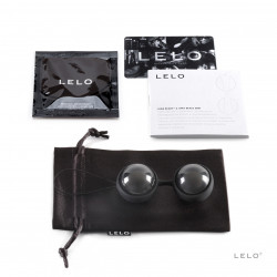 Czarne biofeedbackowe kulki gejszy LELO Luna Beads