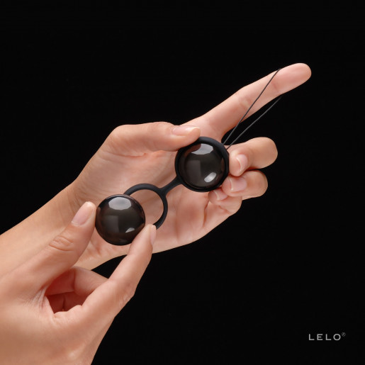 Czarne biofeedbackowe kulki gejszy LELO Luna Beads