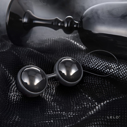 Czarne biofeedbackowe kulki gejszy LELO Luna Beads