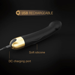 Klasyczny wibrator Marc Dorcel Real Vibration M 2.0 czarno złoty