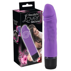 Fioletowy wibrator na baterie Realistic Lover 14,5cm
