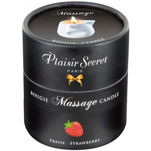 Świeca do masażu erotycznego Truskawka Plaisir Secret 80ml