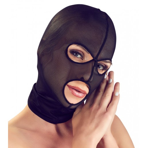 Czarna maska BDSM z siatki Bad Kitty