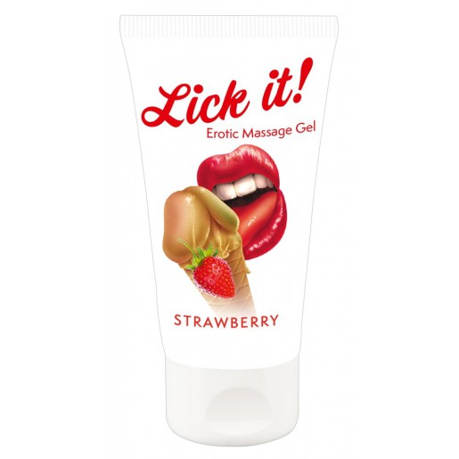 Żel do masażu erotycznego truskawka 50ml Lick-it