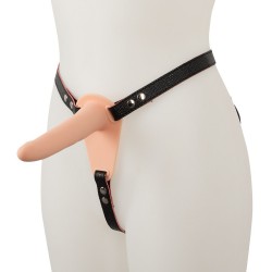 Uniwersalne dildo Strap-On na uprzęży z wibracjami