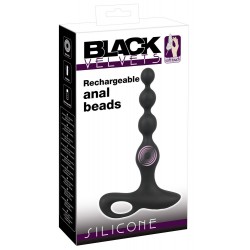 Koraliki analne z wibracjami Black Velvet