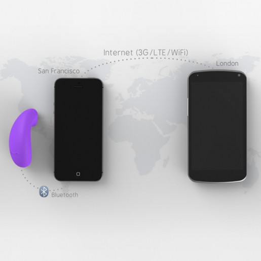 Wibrator sterowany telefonem Vibease wersja iPhone & Android fioletowy