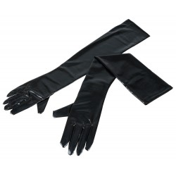 Czarne rękawiczki z wetlooku Cottelli Collection