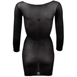 Czarna mini sukienka z prześwitującej siateczki Mandy Mystery