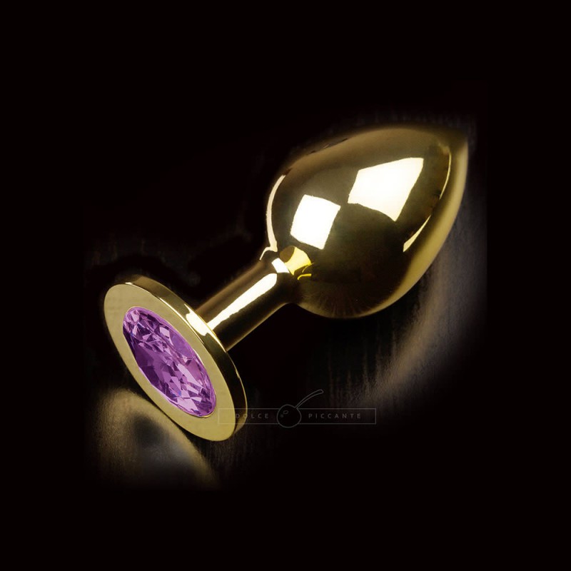 Korek analny z fioletowym kryształem Dolce Piccante rozmiar L