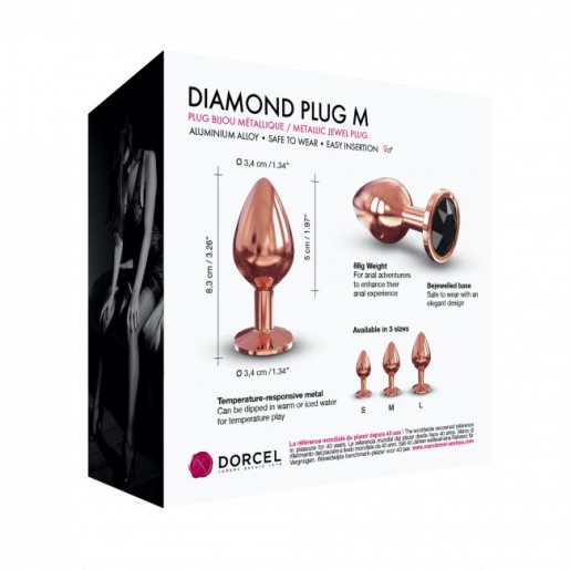 Dorcel Diamond Plug aluminiowy korek analny rozmiar M