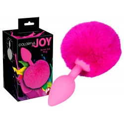 Korek analny z różowym ogonkiem Colorful Joy Bunny Tail