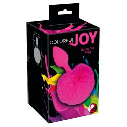 Korek analny z różowym ogonkiem Colorful Joy Bunny Tail