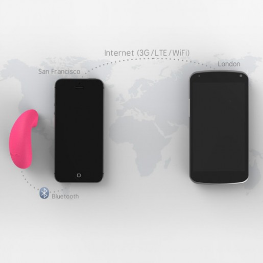 Różowy wibrator sterowany aplikacją Vibease wersja na Androida