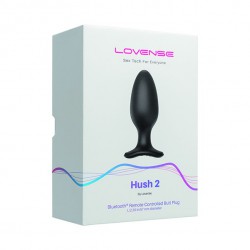 Lovense Hush 2 czarny korek analny z wibracjami rozmiar L