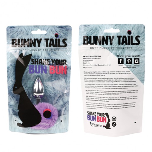 Korek analny z fioletowym ogonem FeelzToys Bunny Tails