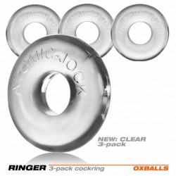 Zestaw 3 przeźroczystych pierścieni erekcyjnych Oxballs Ringer