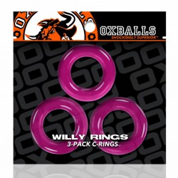 Zestaw 3 różowych pierścieni erekcyjnych Oxballs Willy