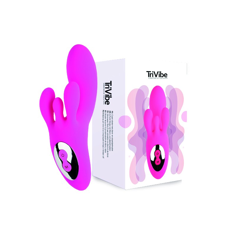 FeelzToys TriVibe różowy wibrator punktu G ze stymulatorem łechtaczki