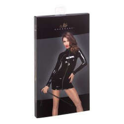 Czarna lateksowa mini sukienka XXL Noir Handmade