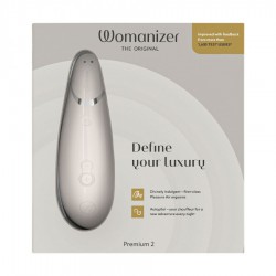 Womanizer Premium 2 szary bezdotykowy masażer łechtaczki