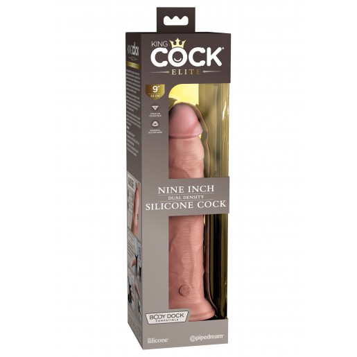 Cieliste dildo z przyssawką Dual Density King Cock 24cm