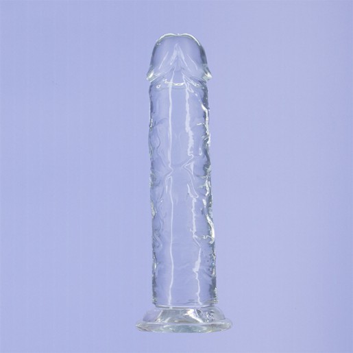 Elastyczne pionowe dildo z przyssawką Addiction Crystal 20cm