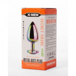 Metalowy korek analny z kryształem Secret Shine 8cm X-MEN
