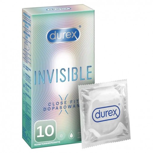 Cienkie prezerwatywy Durex Invisible Close Fit 10 sztuk