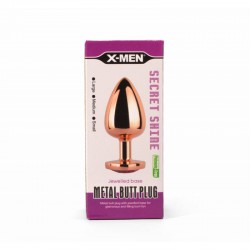 Metalowy korek analny Secret Shine 9cm X-MEN