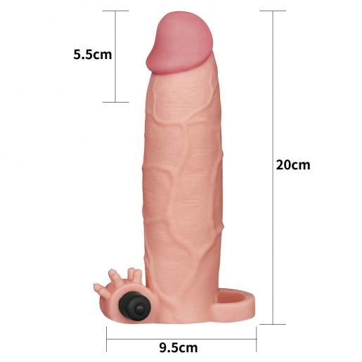 Lovetoy Pleasure X-Tender nakładka na penisa z wibracjami +7,6cm