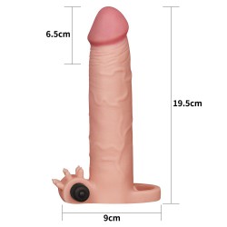 Nakładka na penisa z wibracjami Lovetoy Pleasure X-Tender +7,6cm