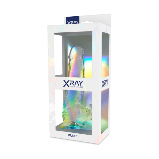 Przeźroczyste dildo z przyssawką XRay 18,5cm