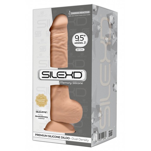 Realistyczne cieliste dildo z przyssawką Silexd 24,3cm