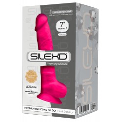 Realistyczne różowe dildo z przyssawką Silexd 17,5cm