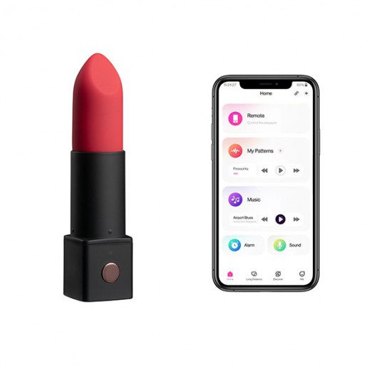 Lovense Exomoon mini wibrator w kształcie szminki z aplikacją