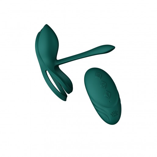 Zalo Bayek zielony pierścień erekcyjny z wibracjami sterowany pilotem